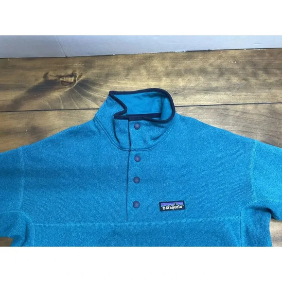 Patagonia Womens Medium Better Sweater Teal Marsupial Lightweight Snap Pullover - Picture 4 of 9